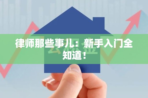 崇义律师那些事儿：新手入门全知道！