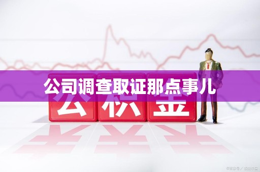 崇义公司调查取证那点事儿