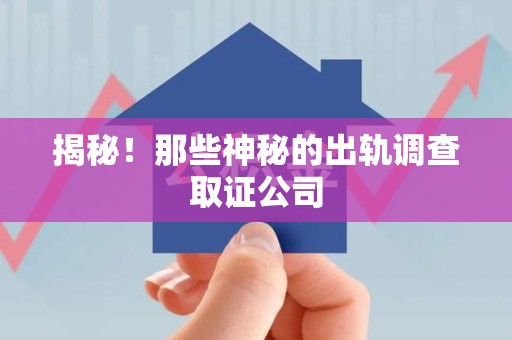 崇义揭秘！那些神秘的出轨调查取证公司