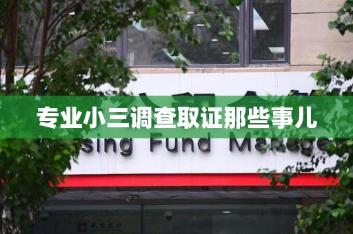崇义专业小三调查取证那些事儿