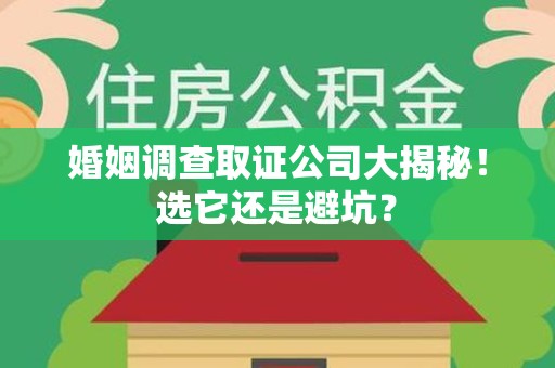 崇义婚姻调查取证公司大揭秘！选它还是避坑？